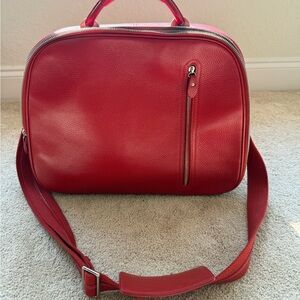 Red Leather Shoulder Bag